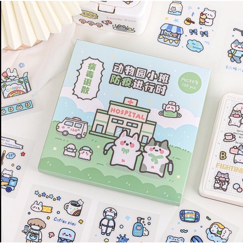 1 tấm sticker chiết lẻ từ hộp 100 tấm siêu cute 🥝🥕🍍🍞🥨☁️🌩❄️🪐⭐️🍂🍄🌷 | BigBuy360 - bigbuy360.vn