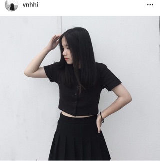 ÁO THUN BUTTON CROPTOP