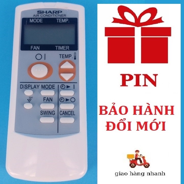 Remote máy lạnh Sharp 1 chiều  - TẶNG KÈM PIN, BẢO HÀNH ĐỔI MỚI