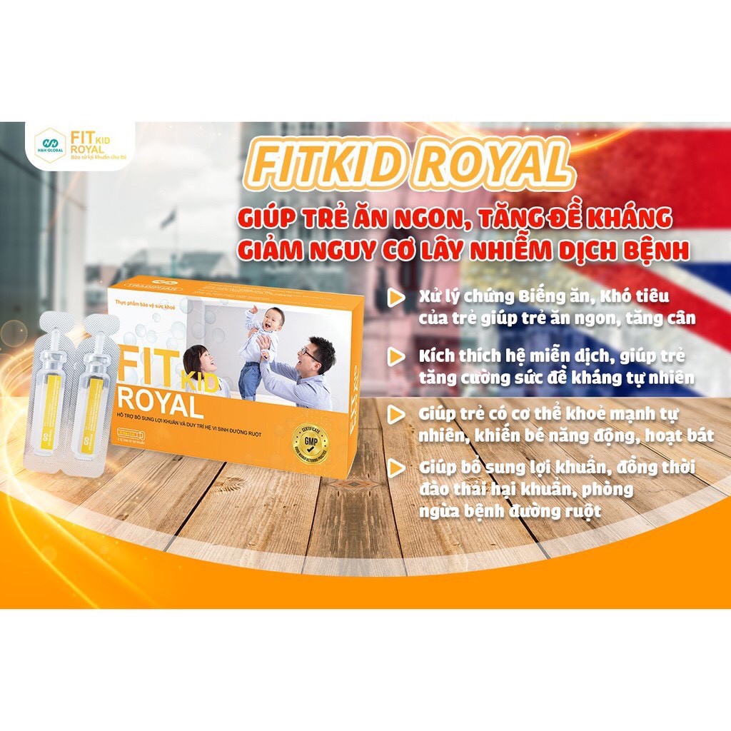 FIT KID ROYAL - Bào tử lợi khuẩn Anh Quốc cho trẻ biếng ăn, chậm lớn