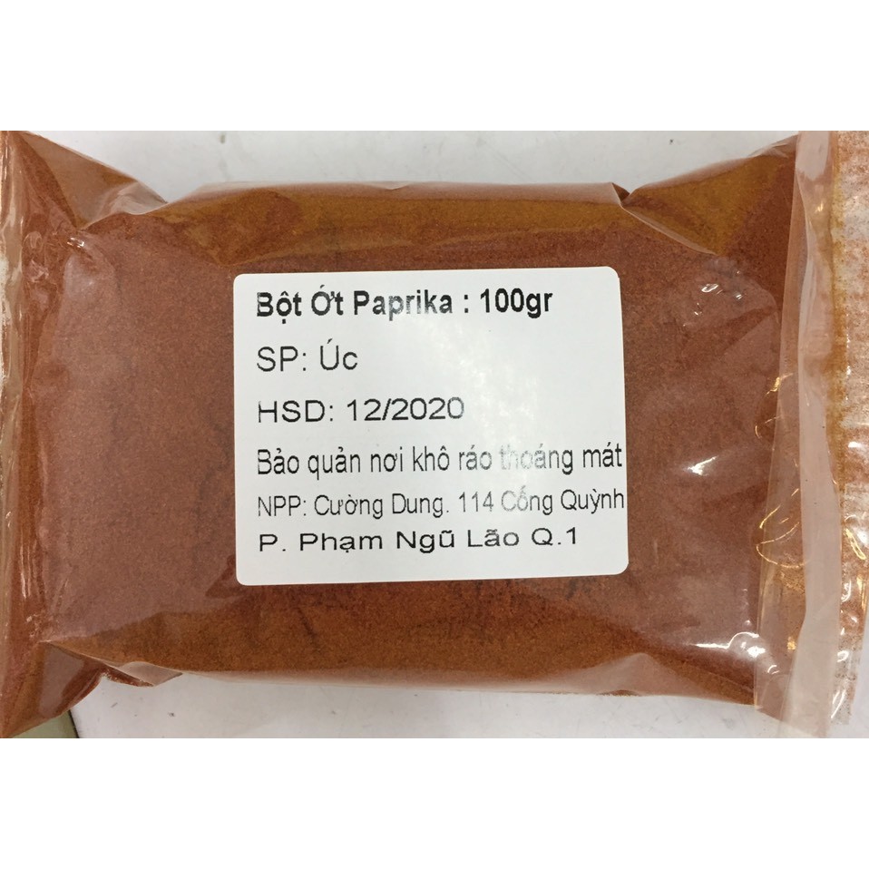 Bột Ớt Ngọt Paprika (Sweet Paprika ) (Ớt Cựa Gà) 100gr