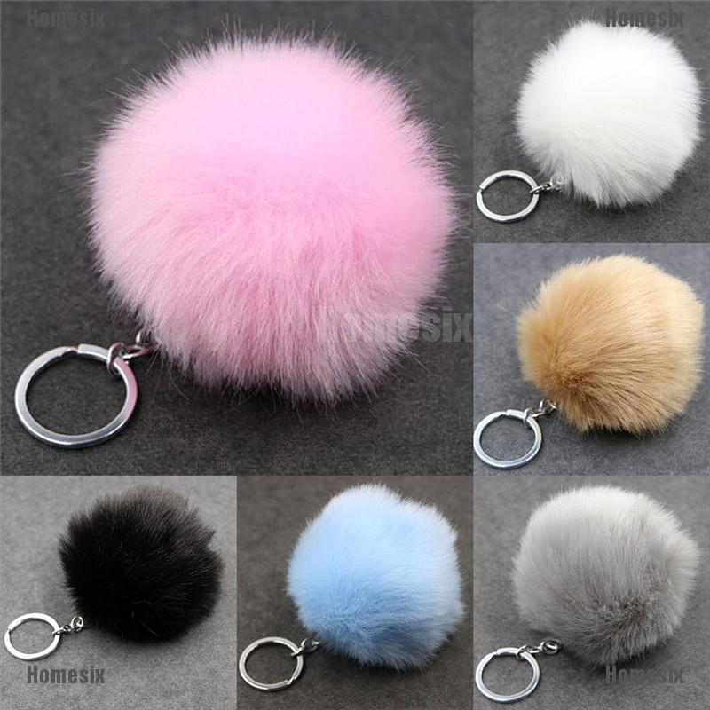 Móc khóa hình cục bông lông xinh xắn đáng yêu tiện lợi