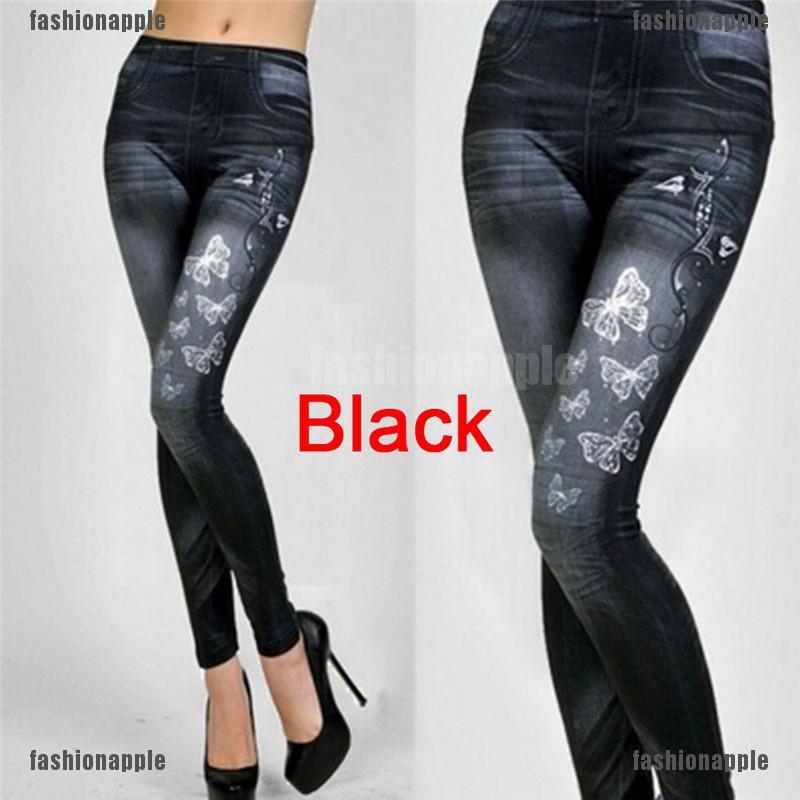 Quần Legging Giả Jeans Thời Trang Quyến Rũ Cho Nữ