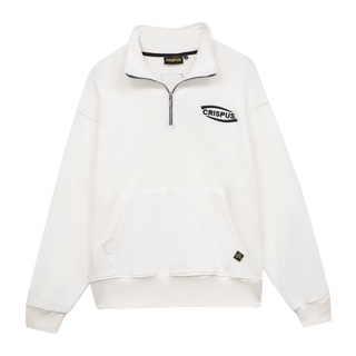 ÁO HALF ZIP SIMPLE TRẮNG