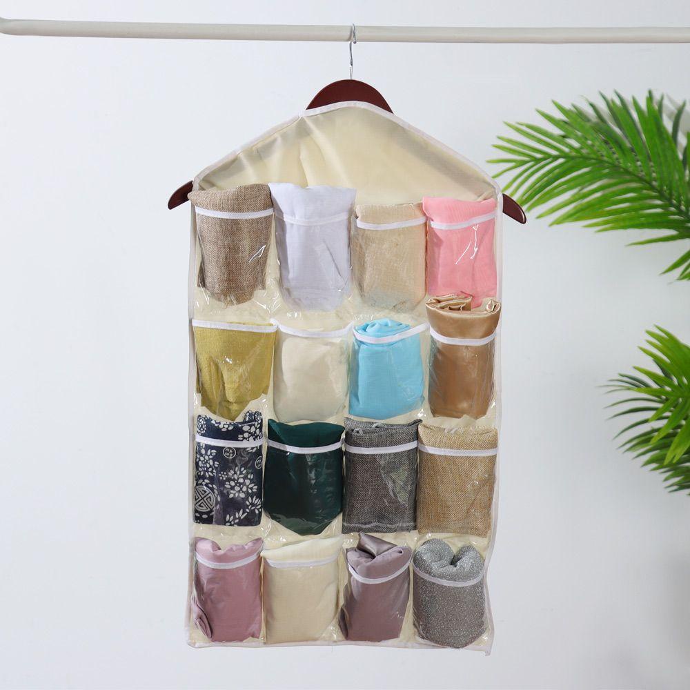 KUNHEV Túi Treo 16 Ngăn Đựng Đồ Lót / Giày Trong Suốt Gọn Gàng Thời Trang Cho Phòng Khách / Tủ Quần Áo /