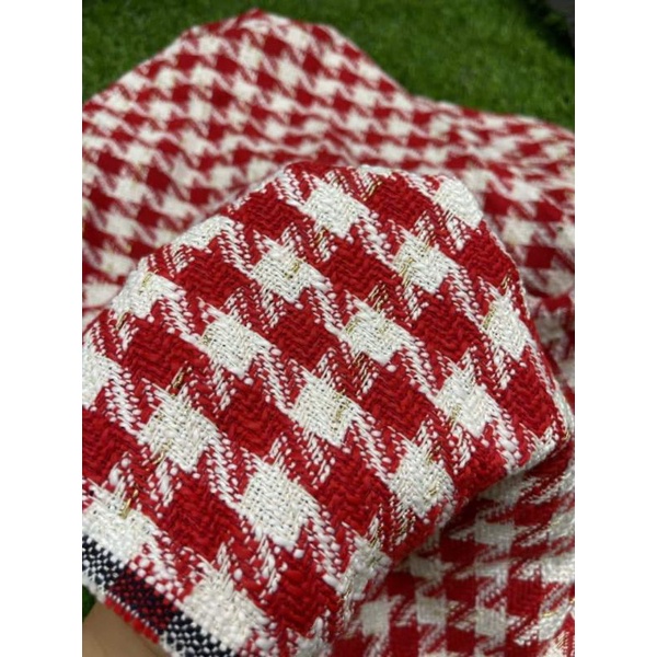 Vải dạ Tweed đỏ