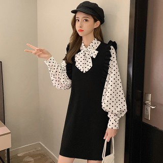 Váy bầu thu đông công sở chất len (40-70kg) - đầm bầu len sét rời sang chảnh