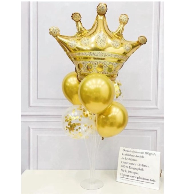 Trụ gắn bong bóng giả bóng bay 7 nhánh bằng mica Cao 70cm Để Bàn Trang Trí Sinh Nhật tiệc cưới
