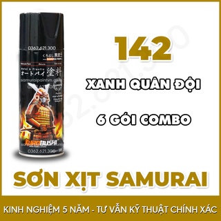 Combo màu xanh quân đội 142 sơn Samurai