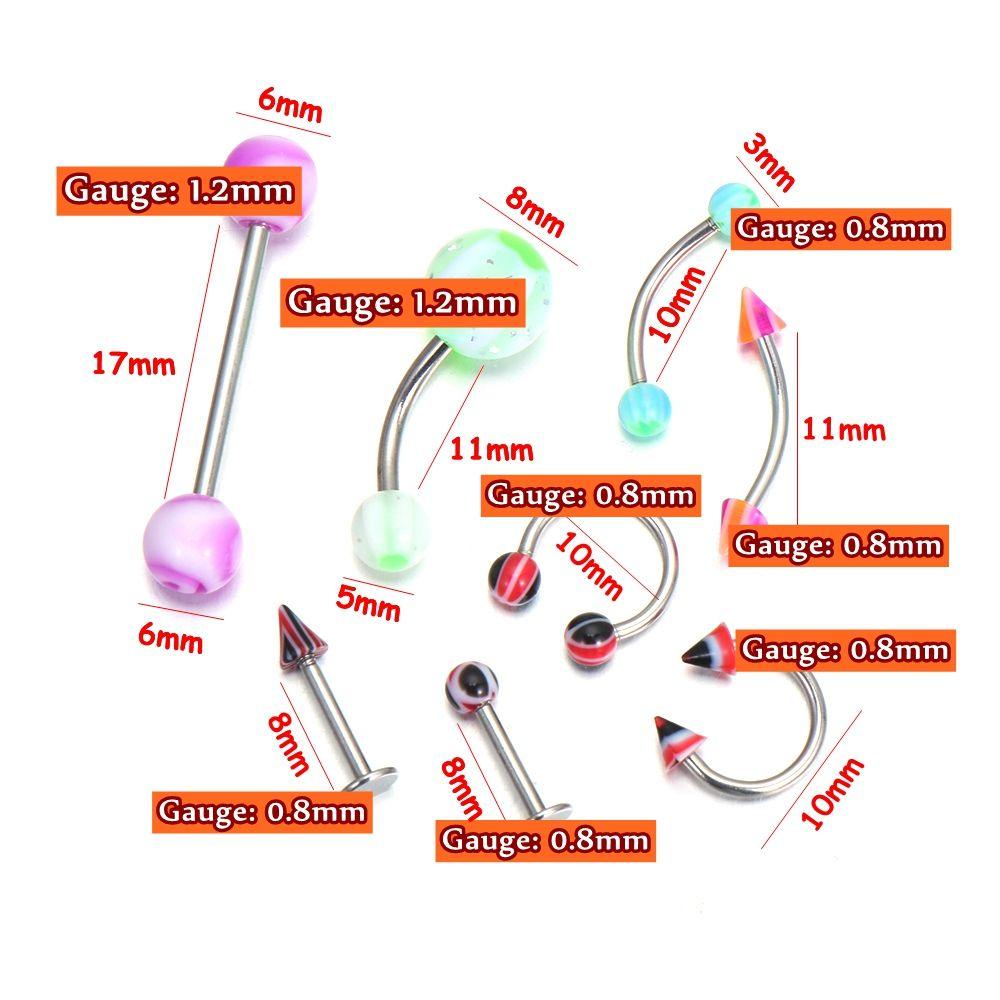Khuyên Rốn / Lưỡi / Chân Mày / Môi Bằng Thép Phẫu Thuật Quyến Rũ