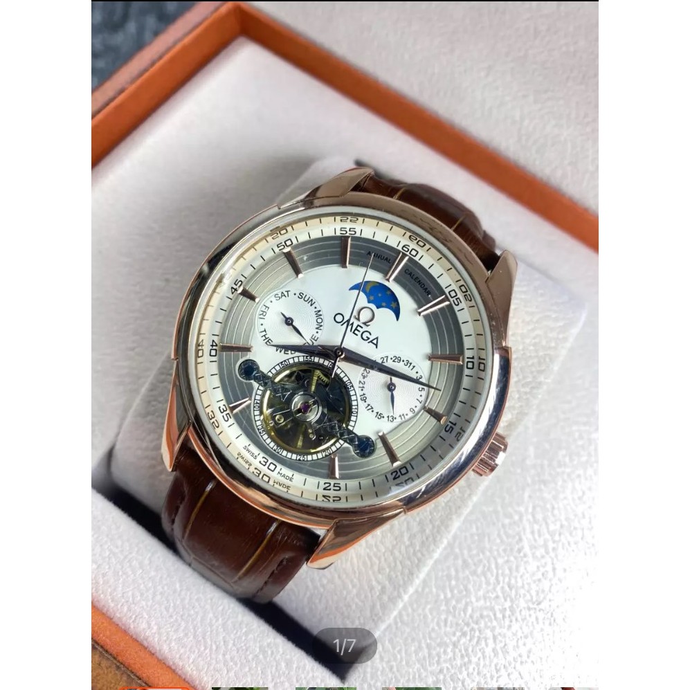 [Bảo hành 12 tháng] Đồng hồ nam OMEGA máy cơ Automatic