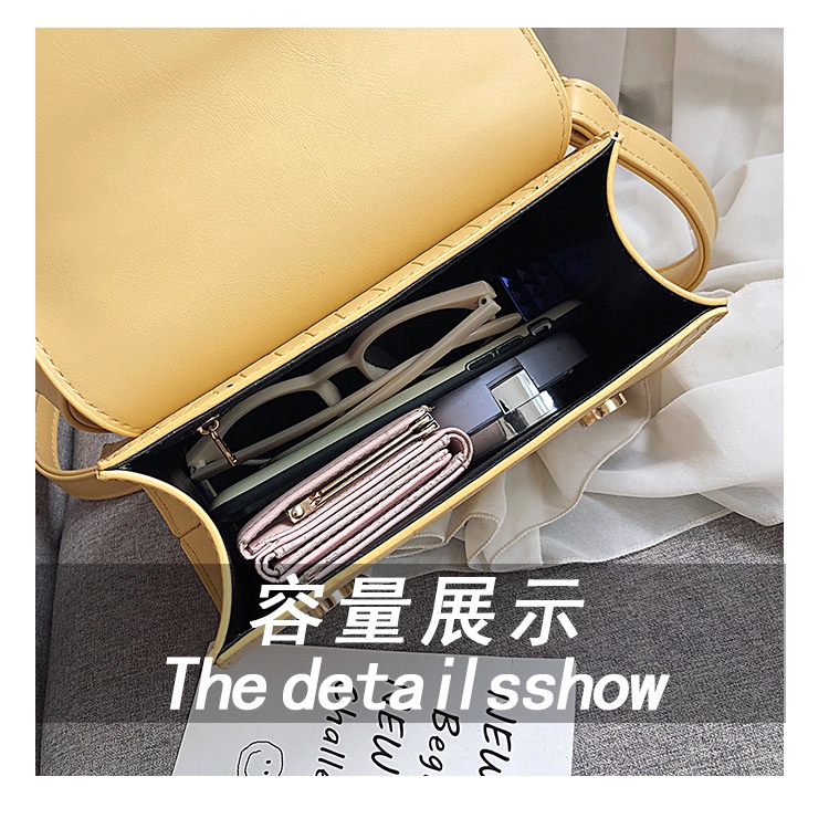 Ielgy Túi Xách Vuông Nhỏ Họa Tiết Vân Đá Hàn Quốc