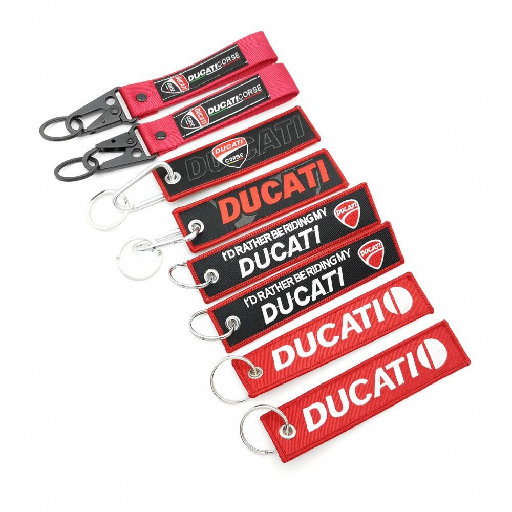 1 Móc Khóa Thêu Hình Xe Máy Ducati