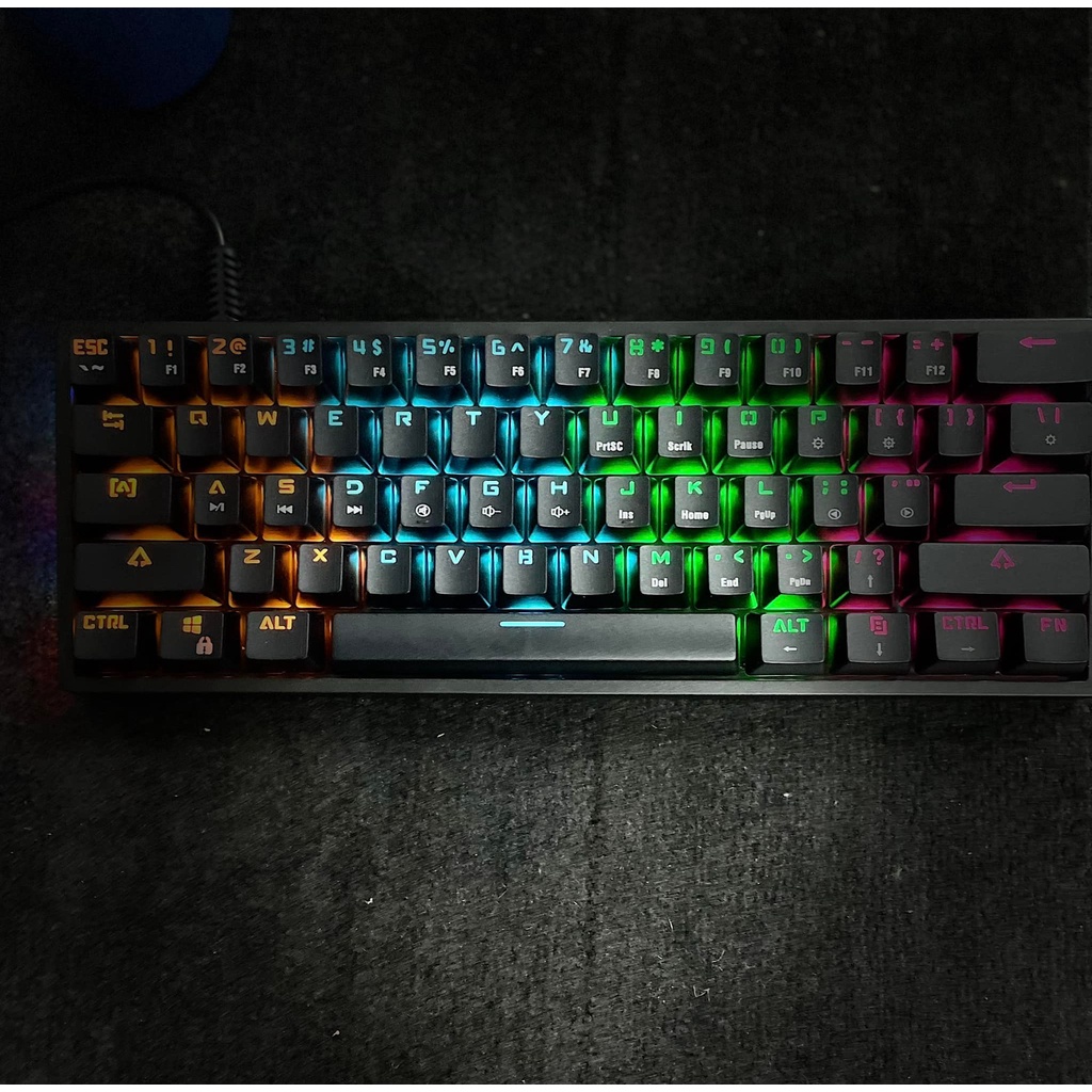 Phím cơ Bajean G101 layout 61 phím, led viền