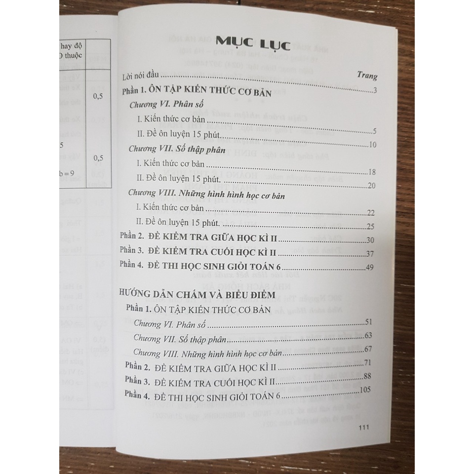 Sách - Đề kiểm tra toán 6 chương trình mới - Trịnh Văn Bằng