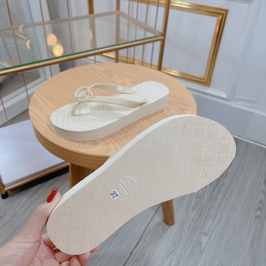 Dép lê nữ quai da xỏ ngón siêu hót,đủ size 35-39 đế cực êm