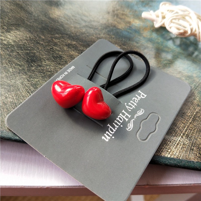 Set 2 Dây Cột Tóc Co Giãn Hình Thỏ / Gấu Hoạt Hình Dễ Thương Cho Bé Gái