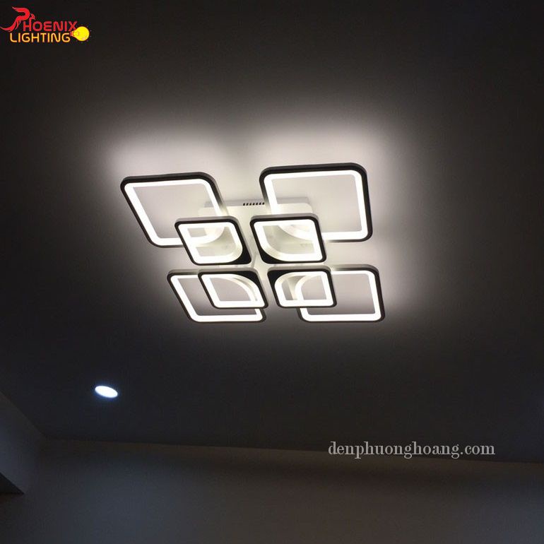 Đèn Ốp Trần Trang Trí Phòng Khách Phòng Ngủ 3 Chế Độ Ánh Sáng Điều Khiển Thông Minh
