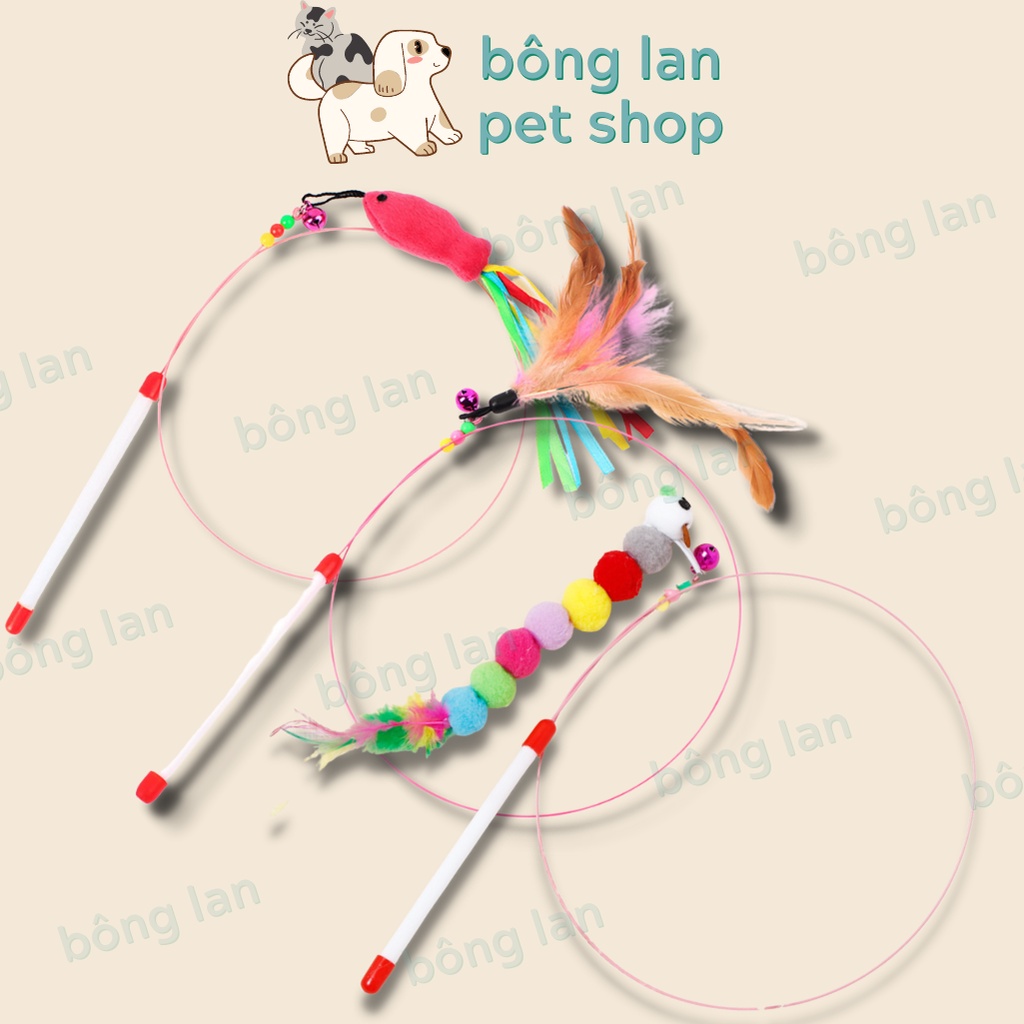 Cần câu mèo hình lông vũ con cá sâu lông