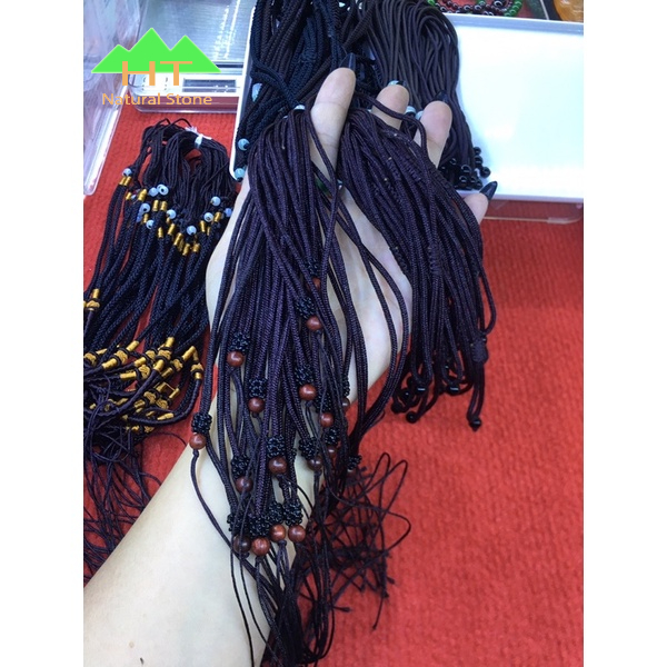 Dây dù đeo mặt đá phong thủy chốt titan loại to đẹp không phai màu