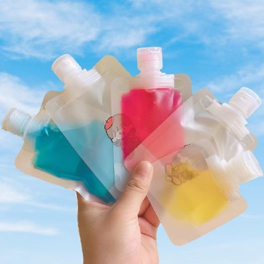 Túi đựng chiết mỹ phẩm có nắp 30ml, 50ml, 100ml, kèm sticker cute