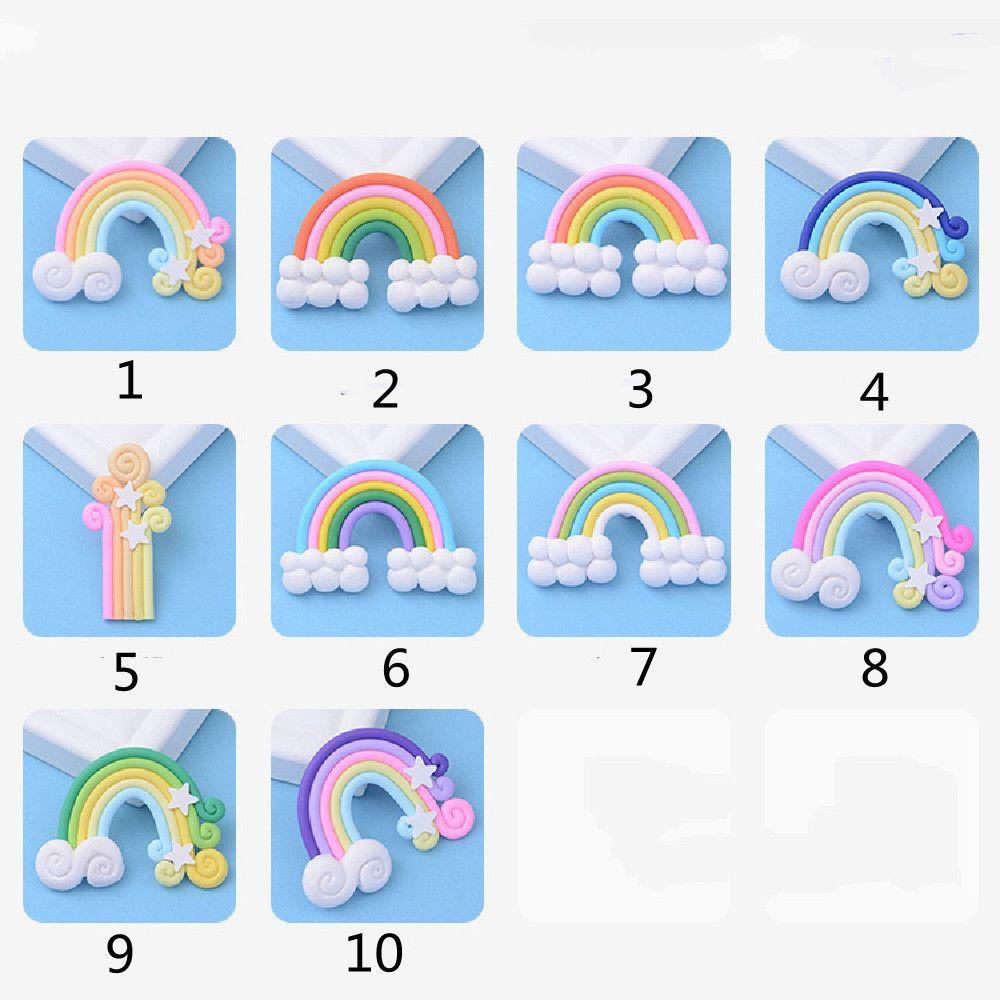 YNATURAL Que Cắm Trang Trí Bánh Sinh Nhật Hình Cầu Vồng