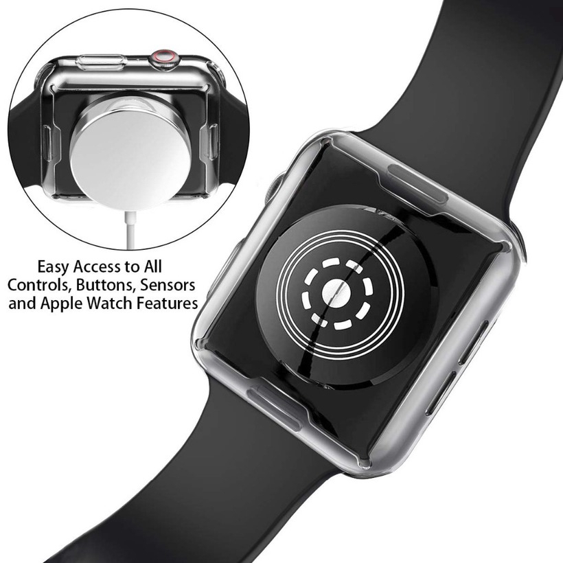 Vỏ Bảo Vệ 360 Mềm Và Mỏng Cho Đồng Hồ Thông Minh Apple Watch Series 6 SE 5 4 3 2 1 42mm 38mm shanchu