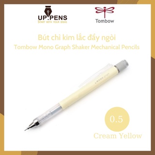 Bút chì bấm kim lắc đẩy ngòi Tombow Mono Graph Shaker Mechanical Pencil – 0.5mm - Cream Yellow