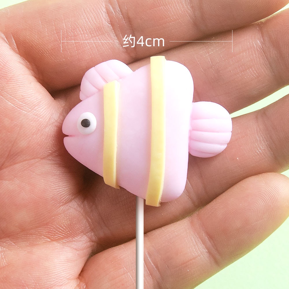 Phụ Kiện Trang Trí Bánh Kem Hình Cá Mập Hoạt Hình Dễ Thương