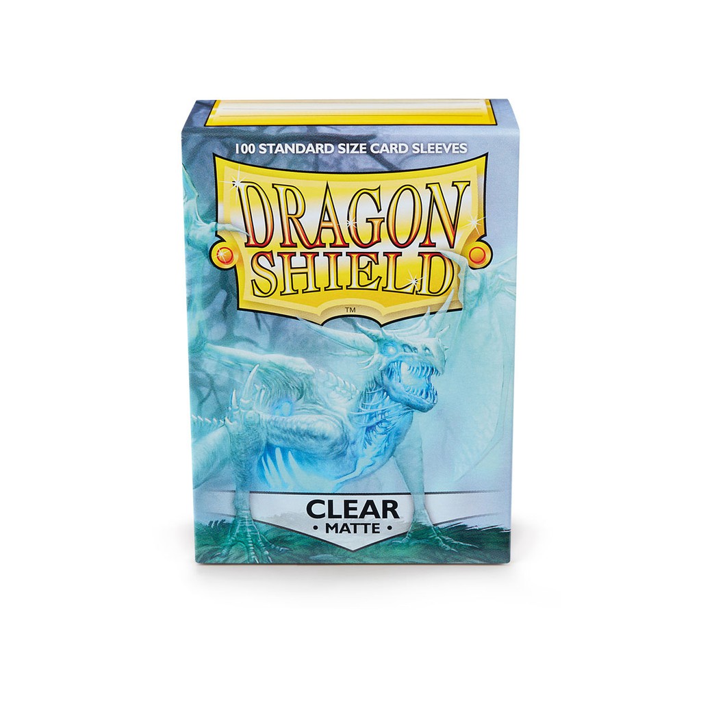 Bọc bài Standard Size Dragon Shield - Matte Clear ‘Angrozh’ - Trong suốt mờ - 100 cái 88x63mm