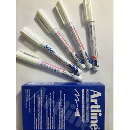 Bút vẽ lên áo Artline Marker for Fabric màu trắng/bút vẽ vải tối/bút vẽ lên dày dép