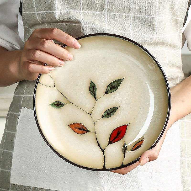 HOA - Bộ bát đĩa lá cành - Gốm sứ tráng men cao cấp