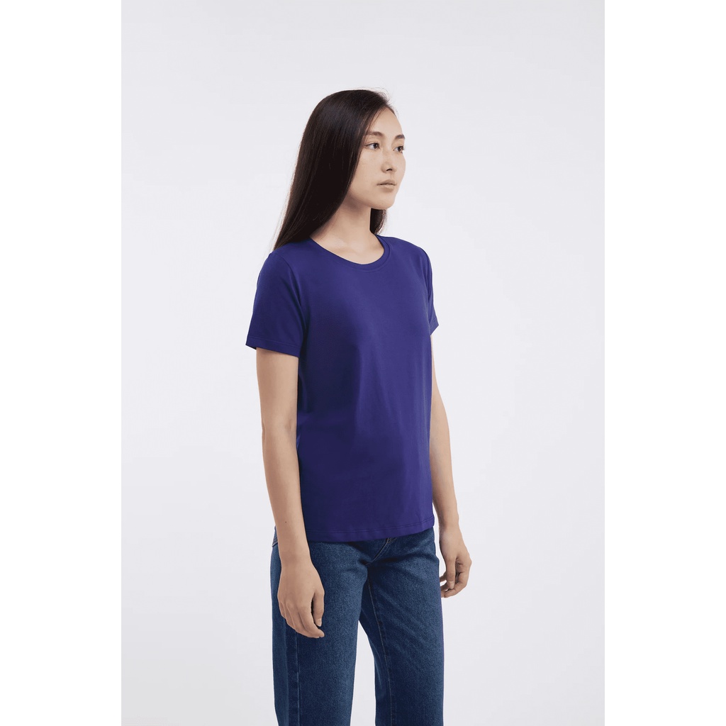 TheBlueTshirt - Áo Thun Tay Ngắn Nữ Màu Xanh Dương Đậm/Navy - Hero T - Midnight Blue