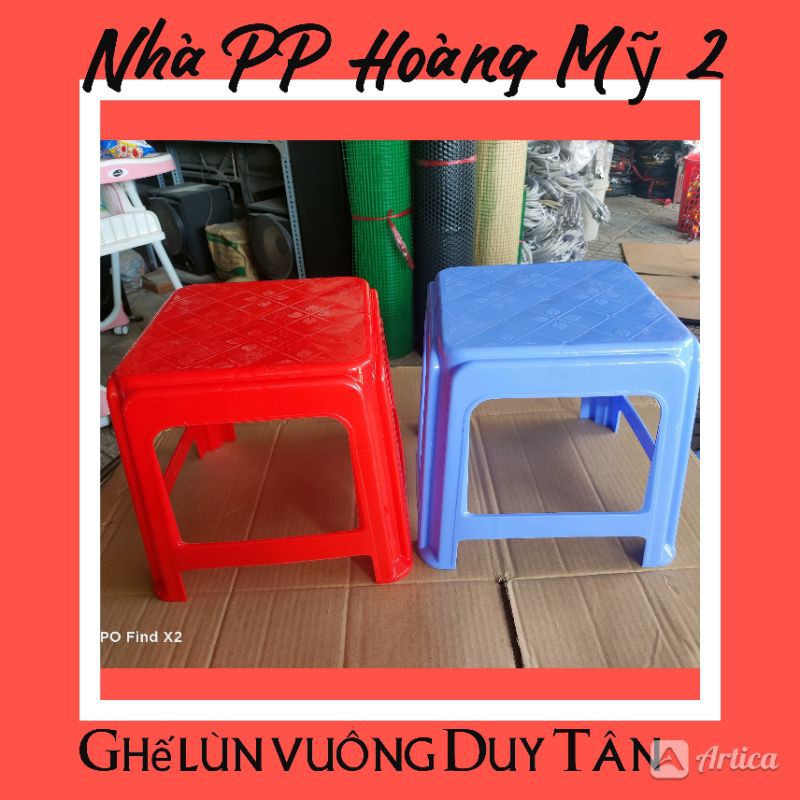 Ghế lùn vuông nhựa Duy Tân