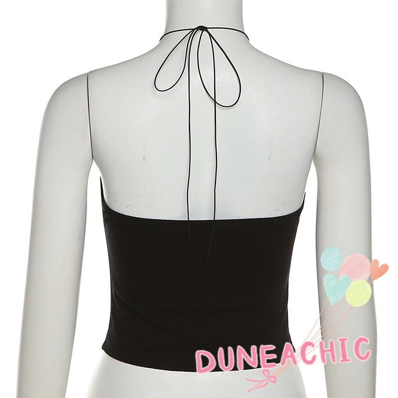DUNEA Áo Tank Top Ôm Dáng Hở Lưng Quyến Rũ Dành Cho Nữ