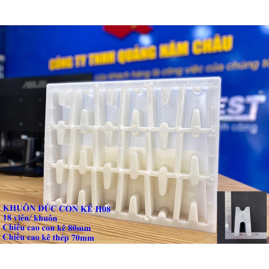 🔰🔰khuôn đúc con kê bê tông thép sàn lớp trên H08 - 18 viên/khuôn