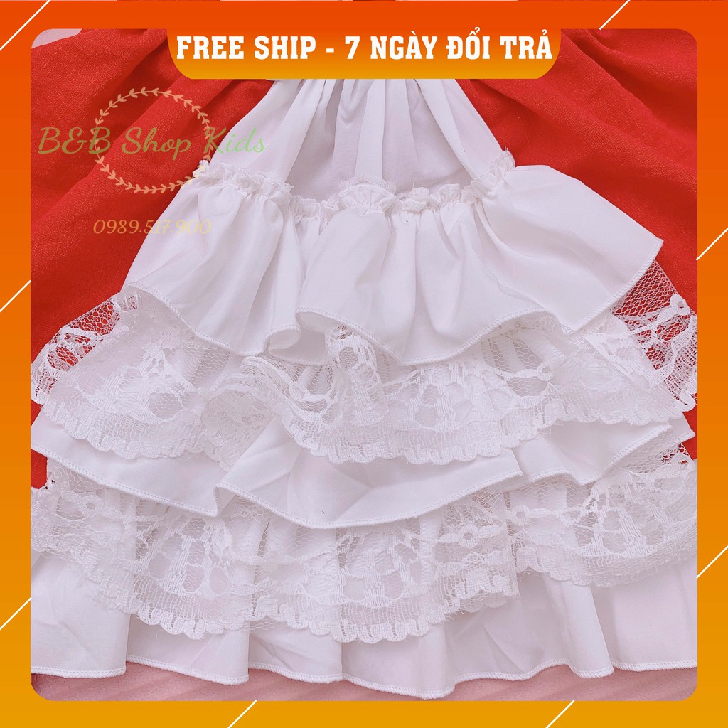 [Freeship - Hàng thiết kế CC]Đầm công chúa cho bé 𝐓𝐀̣̆𝐍𝐆 𝐊𝐄̀𝐌 𝐓𝐔𝐑𝐁𝐀𝐍]/ đầm lolita 2 dây đỏ/ váy thiết kế/B&B SHOP KIDS