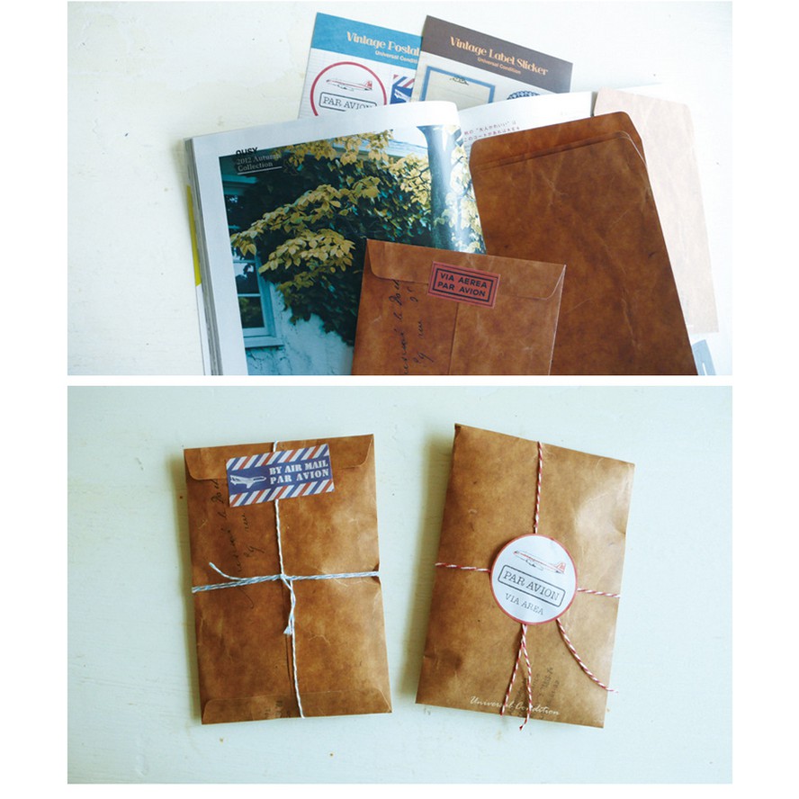 Phong bì vintage giả da