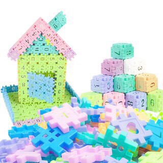 Bộ 50 Khối Nhựa Xây Dựng Building Block Cho Bé Thỏa Sức Sáng Tạo.