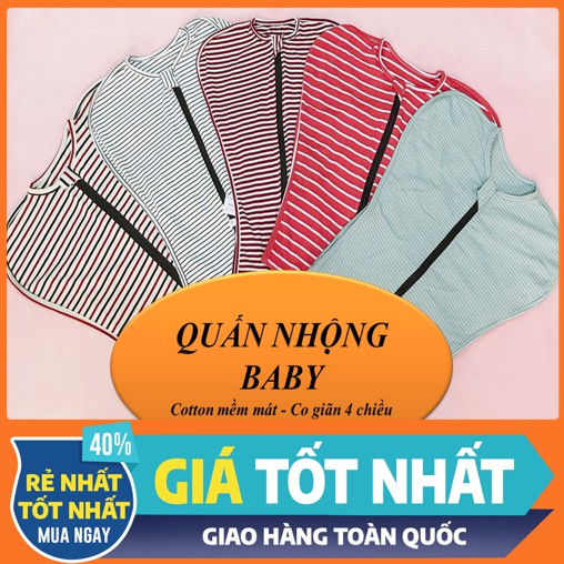 Nhộng chũn [hàng mở tay không cần khóa kéo] cho bé ngủ ngon - không giật mình