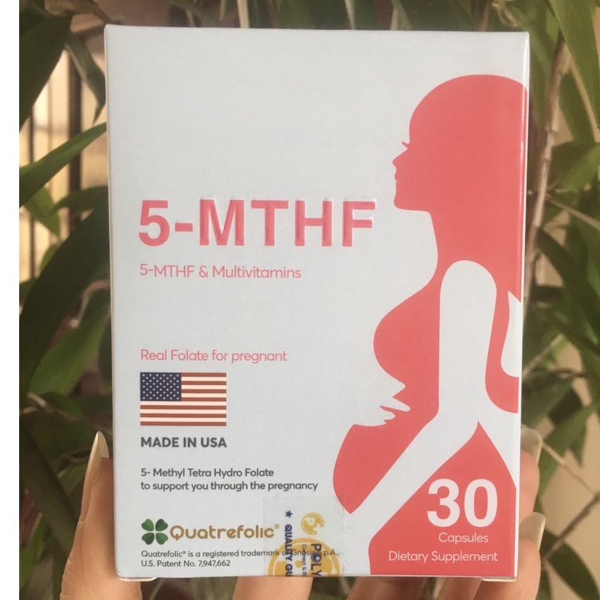 5 MTHF giúp bổ trứng, tăng thụ thai, hỗ trợ vô sinh hiếm muộn cho phụ nữ ( Hộp 30 viên)