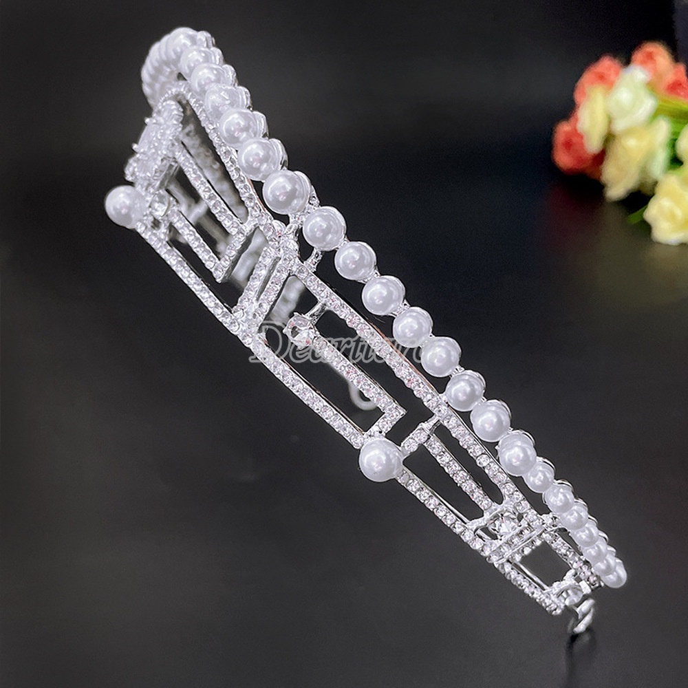 Vương Miện Đính Đá Zircon Siêu Lấp Lánh Mới Cho Cô Dâu