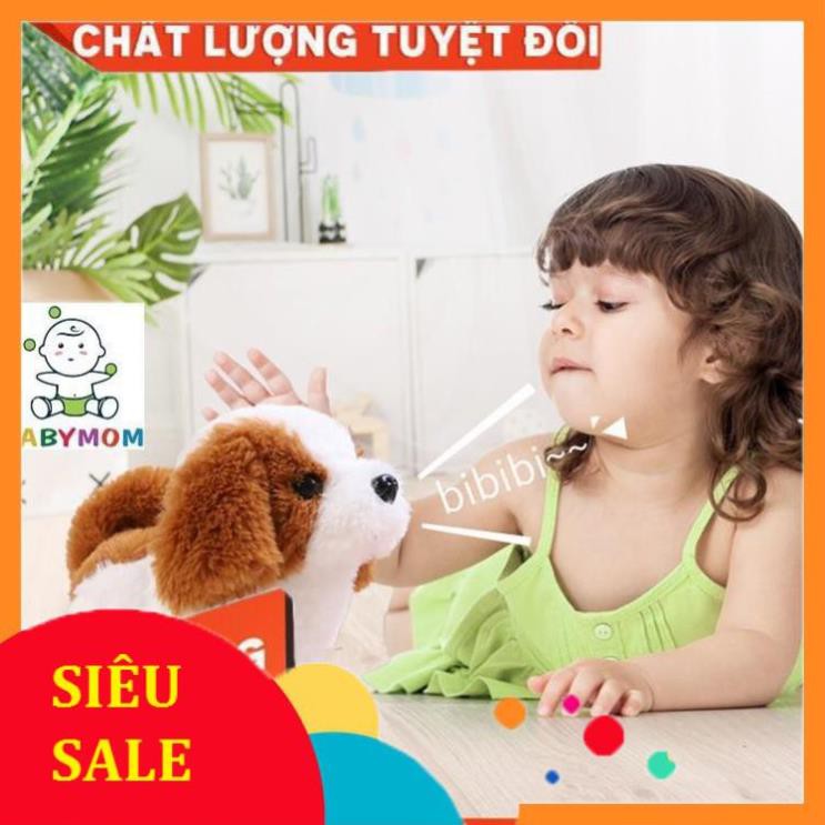 FREE SHIP Đồ chơi chó bông con chạy pin biết đi, biết kêu, vẫy đuôi xinh