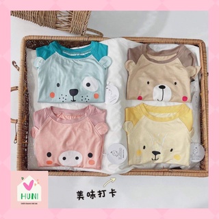 Bộ Dài Tay KWOO Thun Lạnh Phiên Bản Tai Thú 5 Màu Cực Đáng Yêu Cho Bé Trai Bé Gái HUNI - Quần Áo Trẻ Em