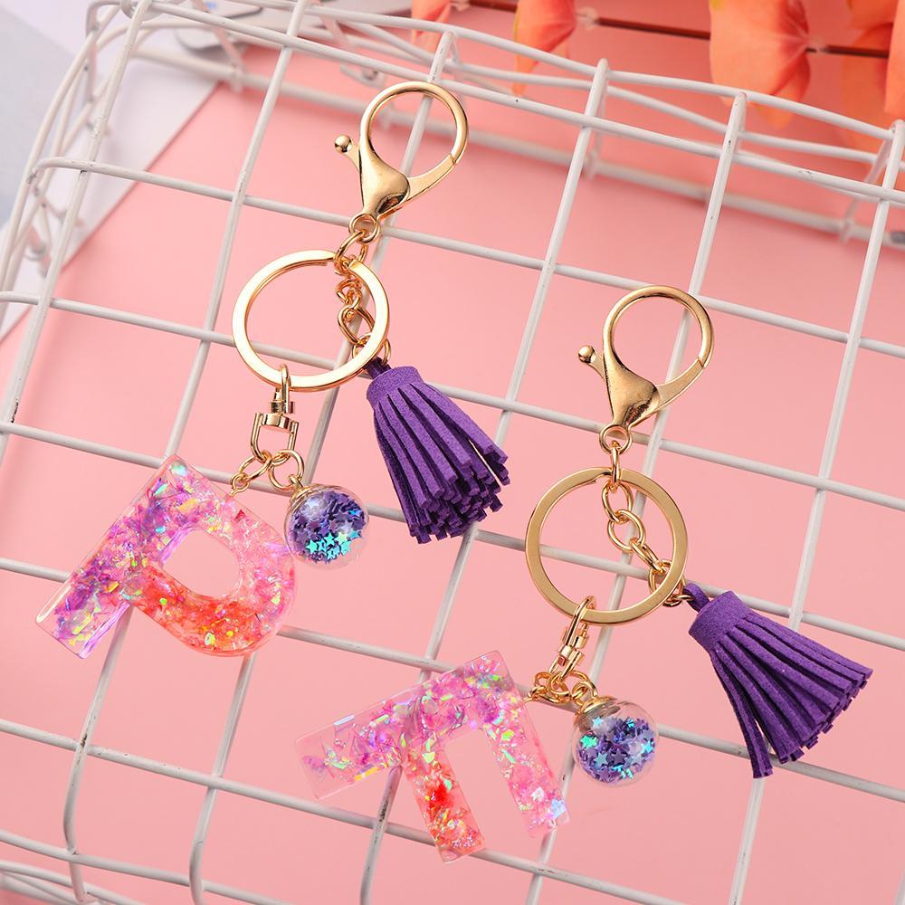 Móc Khóa Nhựa Hình Chữ Cái Từ A-Z Dễ Thương