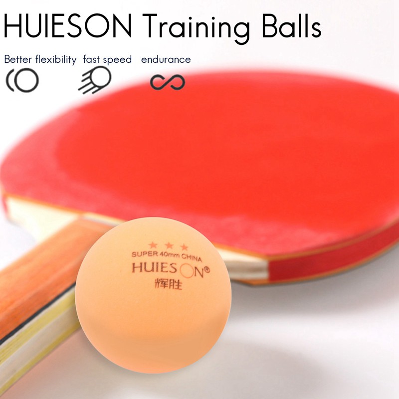 HUIESON 10Pcs/Bag 3 Star Professional Table Tennis Ball 40mm 2.9G Ping Pong Balls for Table Tennis Training(Yellow)