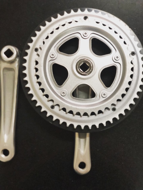 Bộ đùi đĩa 52-42 răng 2 tầng nhôm