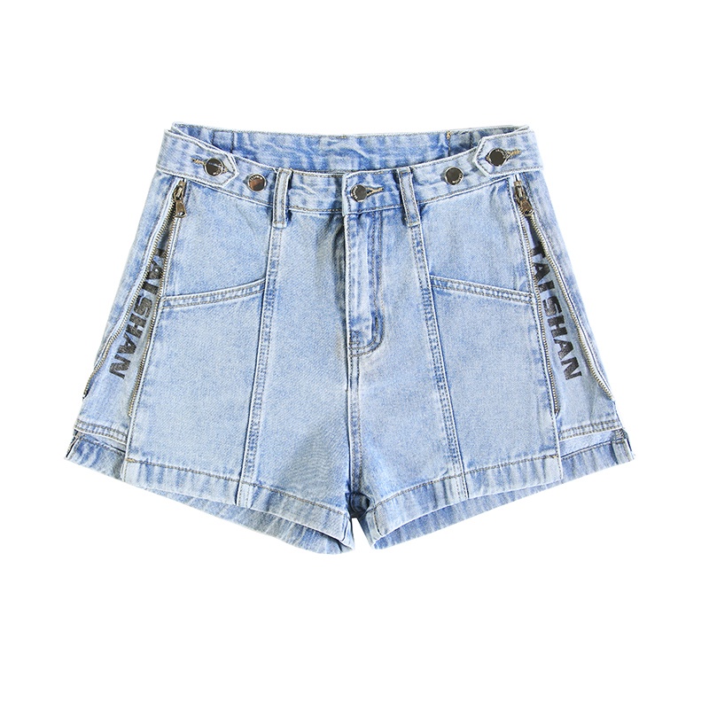 NZN Quần Short Denim Lưng Cao Ống Rộng Thiết Kế Mới Thời Trang Mùa Hè Dành Cho Nữ