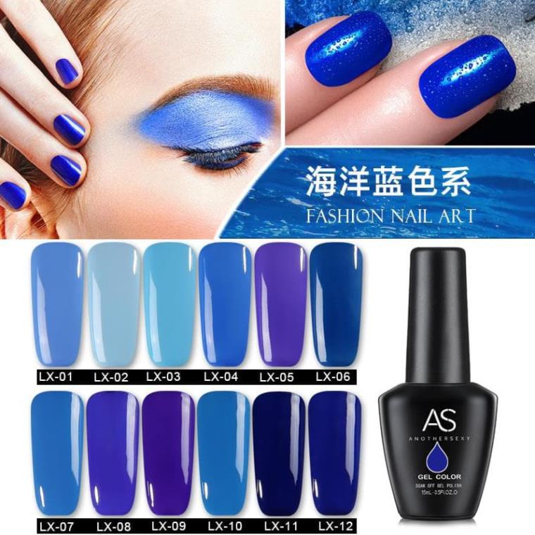 Sơn Gel AS vỏ đen Mã LX ( Cam Kết Chính Hãng - làm khô sơn gel bằng máy hơ uvled )