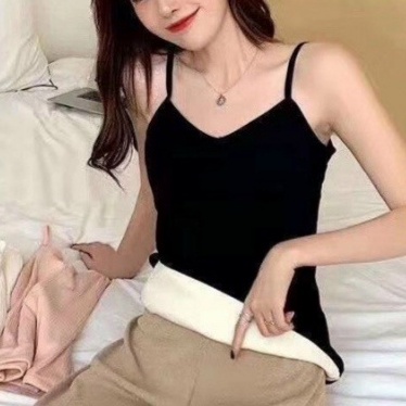 Áo hai dây nữ giữ nhiệt, áo hai dây lót lông siêu ấm co giãn siêu đẹp thời trang nữ phong cách Hàn Quốc